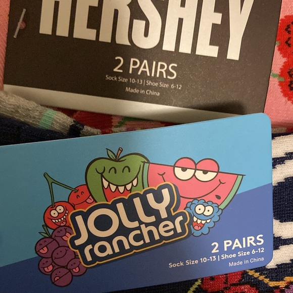 Hershey Jolly Rancher & Twizzlers Candy Junk Food Snacks Ankle Socks Bundle - Picture 5 of 6
